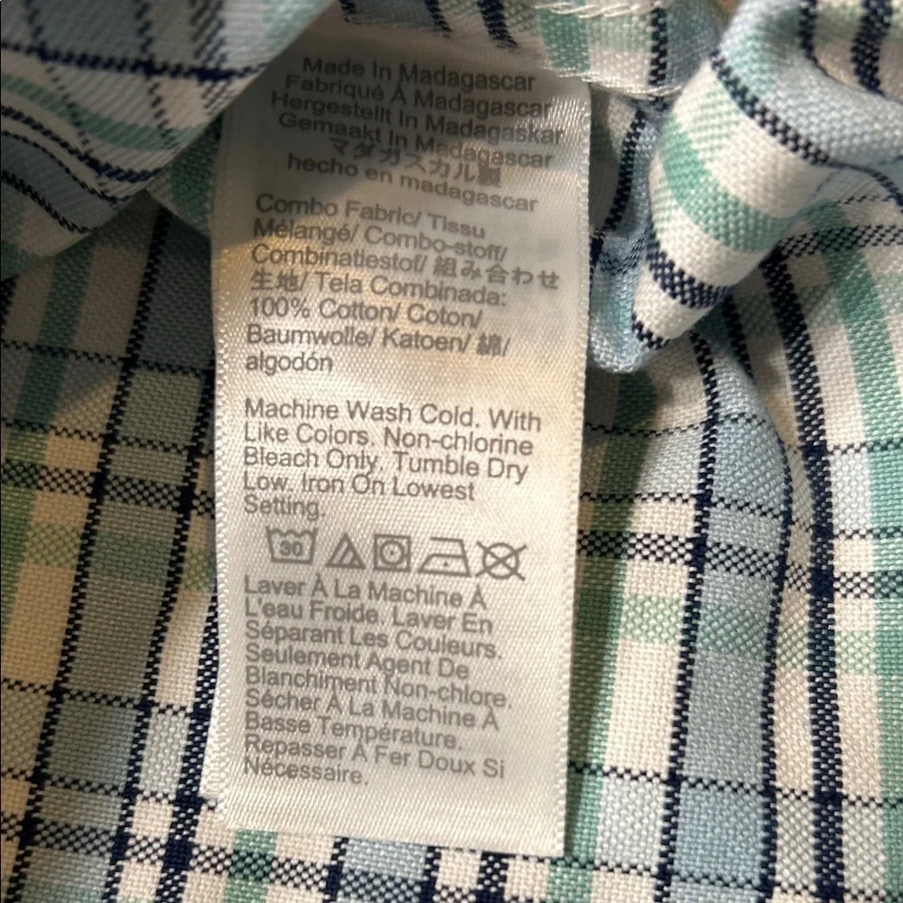 Men's J Crew Blue Plaid Oxford shirt, XL